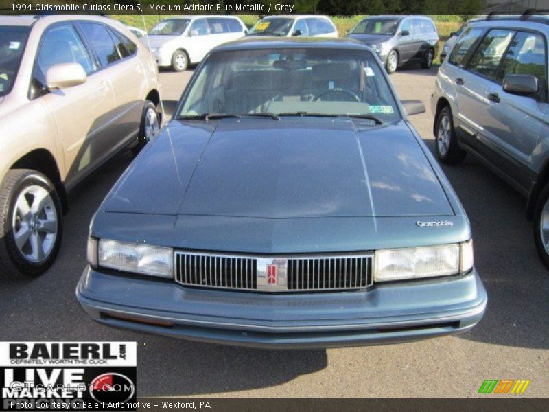 Medium Adriatic Blue Metallic / Gray 1994 Oldsmobile Cutlass Ciera S