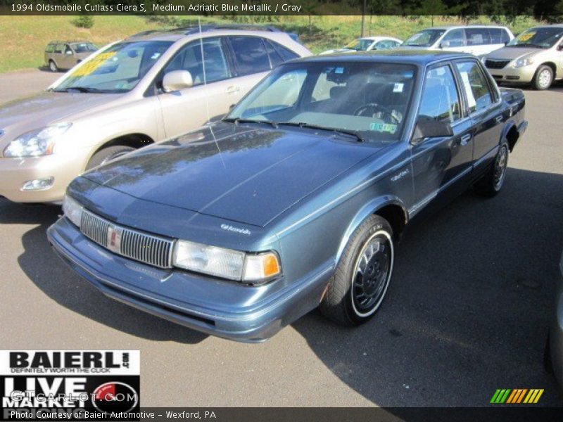 Medium Adriatic Blue Metallic / Gray 1994 Oldsmobile Cutlass Ciera S
