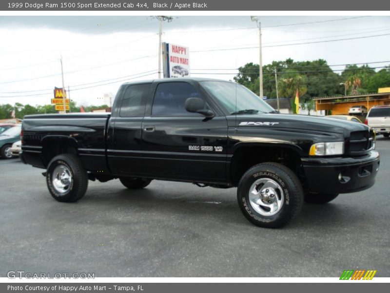 Black / Agate Black 1999 Dodge Ram 1500 Sport Extended Cab 4x4