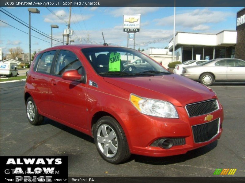 Sport Red / Charcoal 2009 Chevrolet Aveo Aveo5 LT