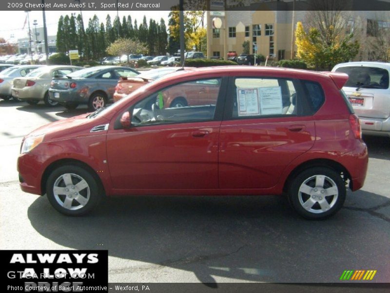 Sport Red / Charcoal 2009 Chevrolet Aveo Aveo5 LT