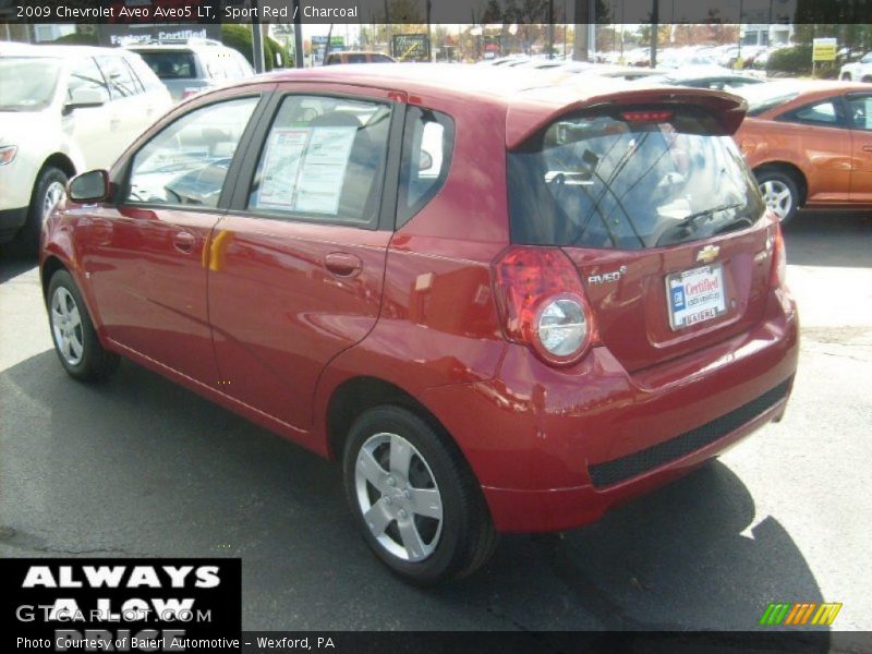 Sport Red / Charcoal 2009 Chevrolet Aveo Aveo5 LT