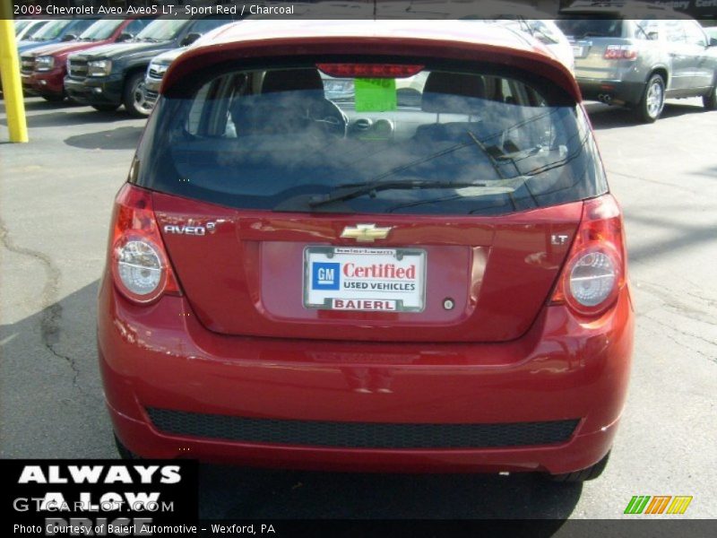 Sport Red / Charcoal 2009 Chevrolet Aveo Aveo5 LT
