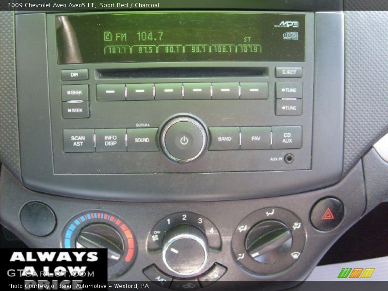 Sport Red / Charcoal 2009 Chevrolet Aveo Aveo5 LT