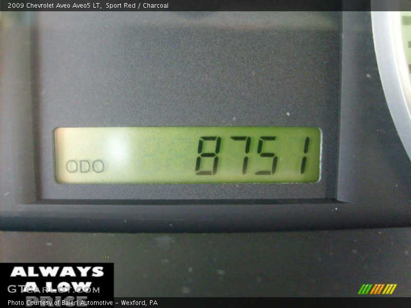 Sport Red / Charcoal 2009 Chevrolet Aveo Aveo5 LT