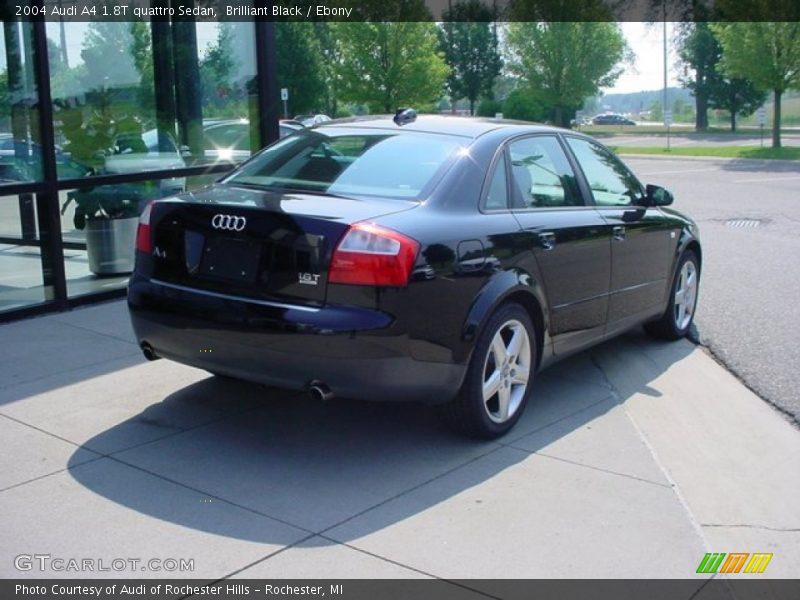 Brilliant Black / Ebony 2004 Audi A4 1.8T quattro Sedan