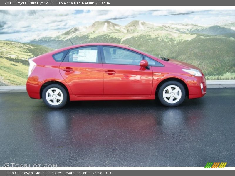 Barcelona Red Metallic / Bisque 2011 Toyota Prius Hybrid IV