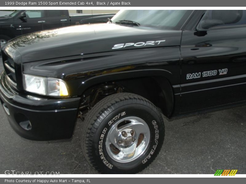 Black / Agate Black 1999 Dodge Ram 1500 Sport Extended Cab 4x4