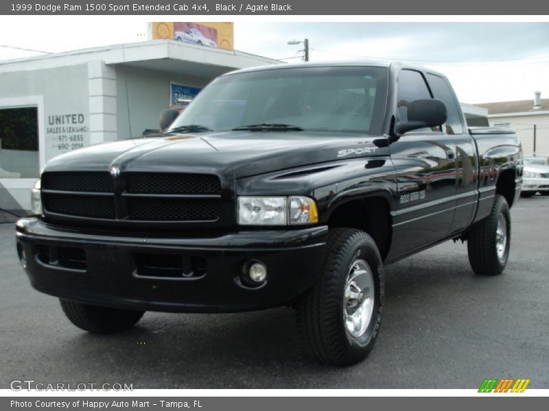 Black / Agate Black 1999 Dodge Ram 1500 Sport Extended Cab 4x4
