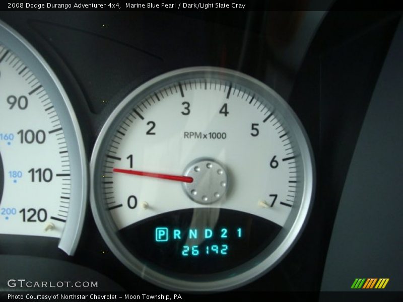 Marine Blue Pearl / Dark/Light Slate Gray 2008 Dodge Durango Adventurer 4x4