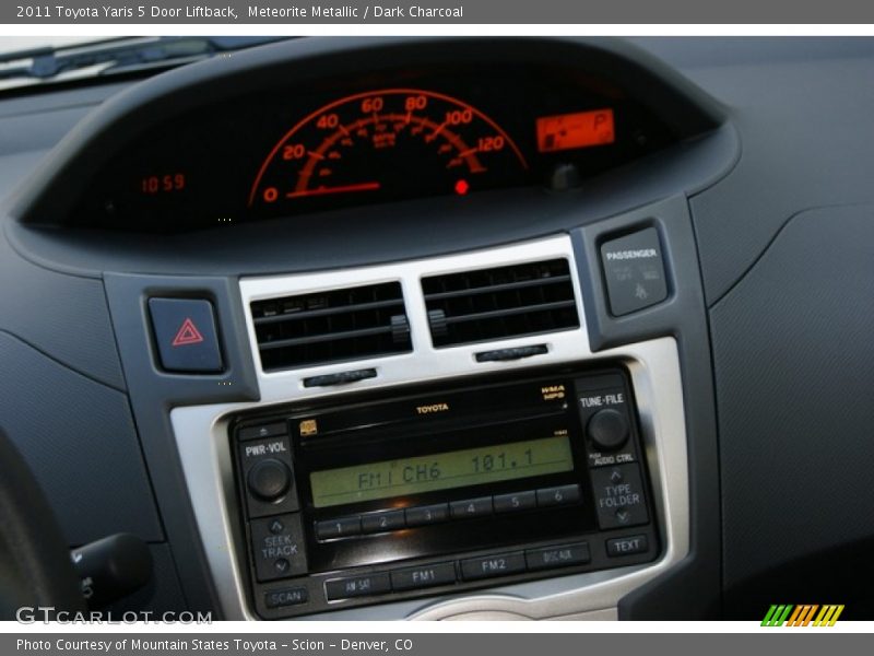 Meteorite Metallic / Dark Charcoal 2011 Toyota Yaris 5 Door Liftback