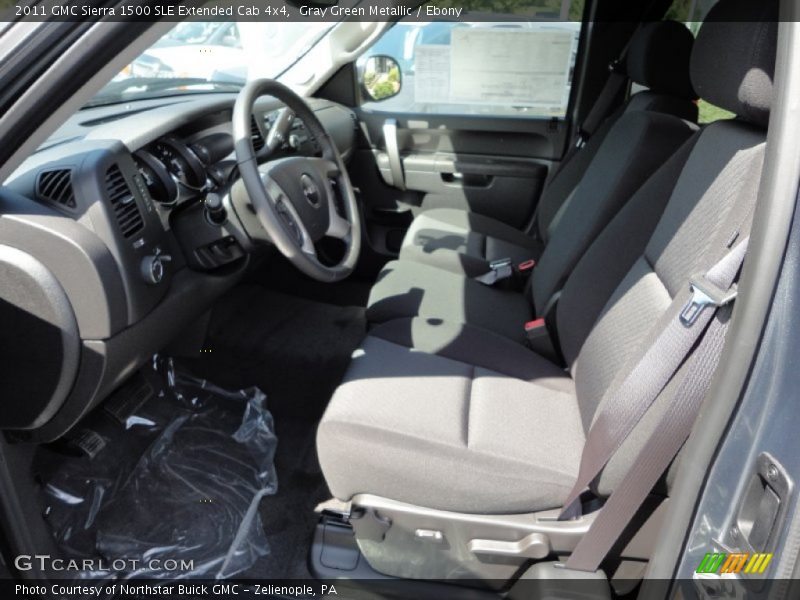 Gray Green Metallic / Ebony 2011 GMC Sierra 1500 SLE Extended Cab 4x4