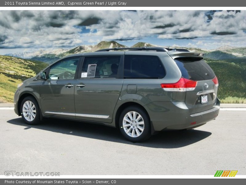 Cypress Green Pearl / Light Gray 2011 Toyota Sienna Limited AWD