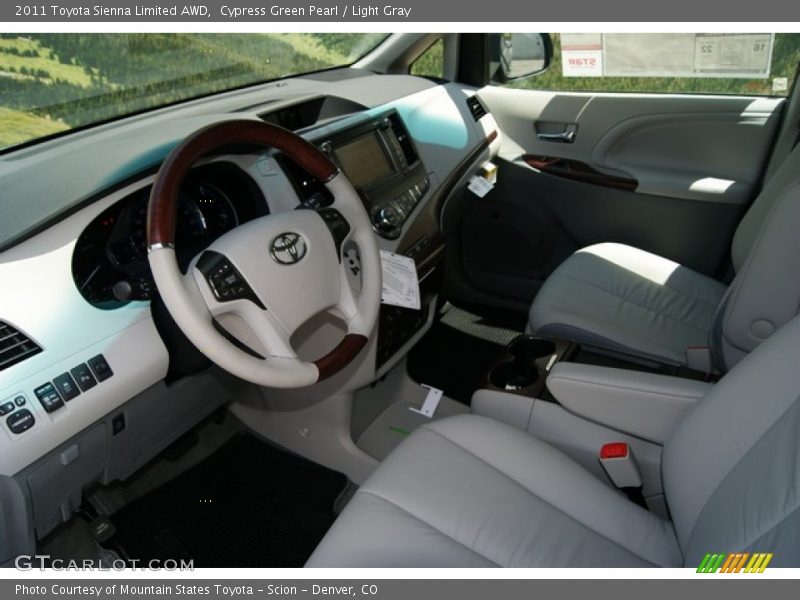 Cypress Green Pearl / Light Gray 2011 Toyota Sienna Limited AWD