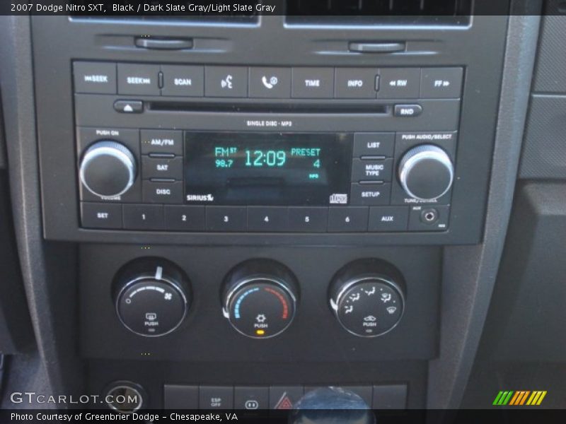 Black / Dark Slate Gray/Light Slate Gray 2007 Dodge Nitro SXT