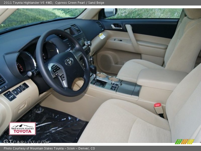 Cypress Green Pearl / Sand Beige 2011 Toyota Highlander V6 4WD