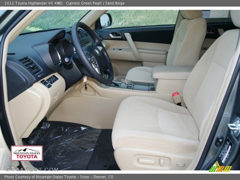Cypress Green Pearl / Sand Beige 2011 Toyota Highlander V6 4WD