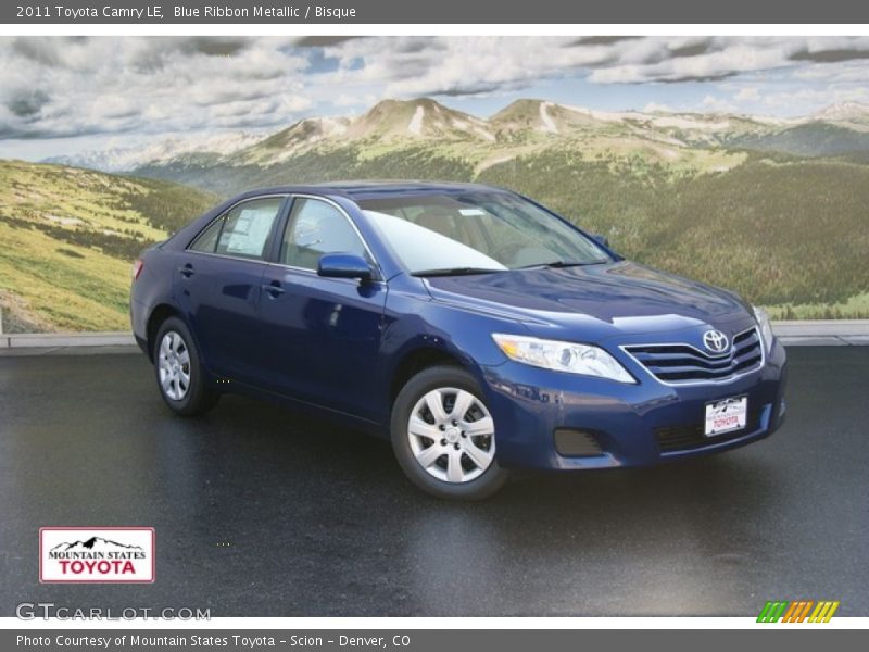 Blue Ribbon Metallic / Bisque 2011 Toyota Camry LE