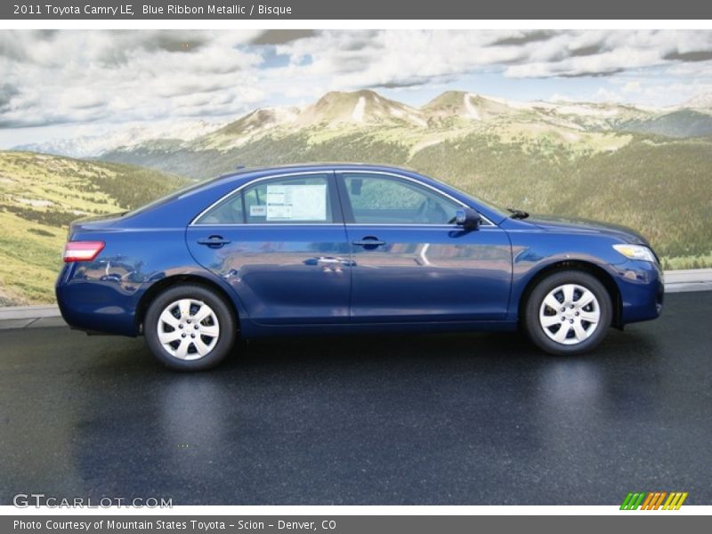 Blue Ribbon Metallic / Bisque 2011 Toyota Camry LE
