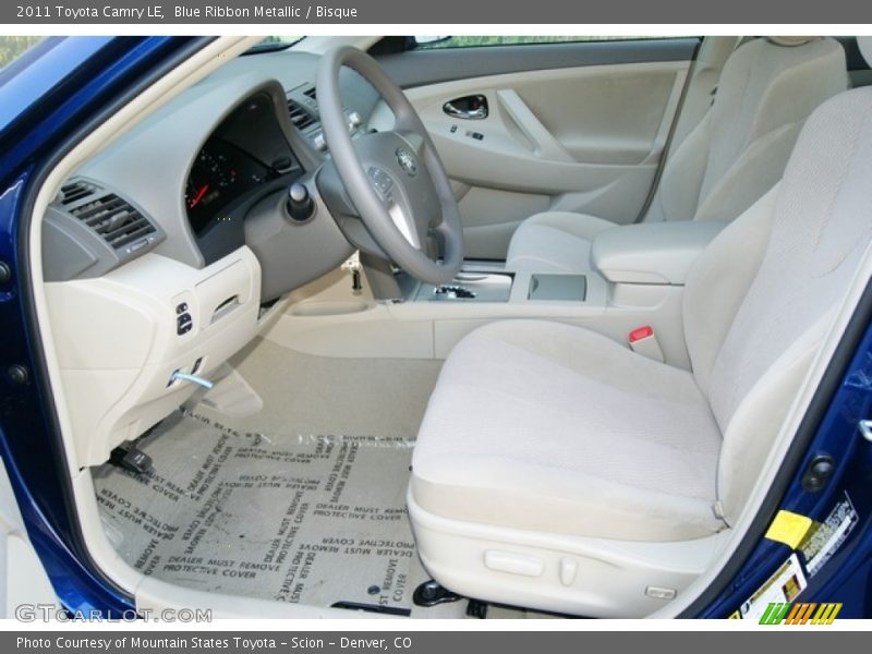 Blue Ribbon Metallic / Bisque 2011 Toyota Camry LE