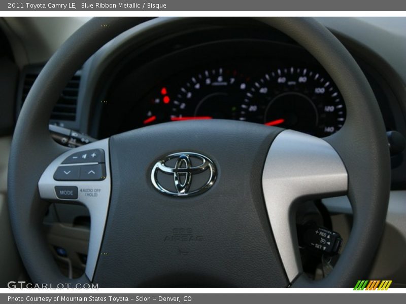 Blue Ribbon Metallic / Bisque 2011 Toyota Camry LE