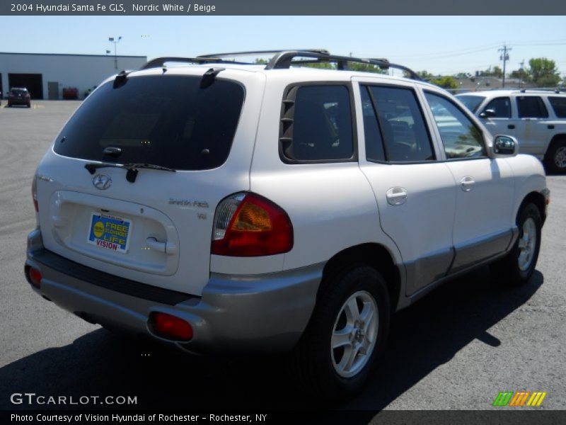 Nordic White / Beige 2004 Hyundai Santa Fe GLS