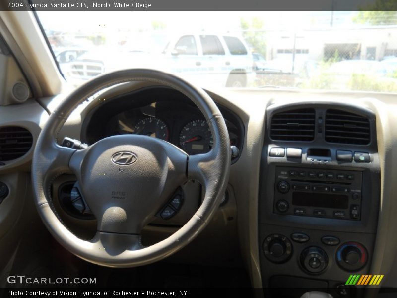 Nordic White / Beige 2004 Hyundai Santa Fe GLS