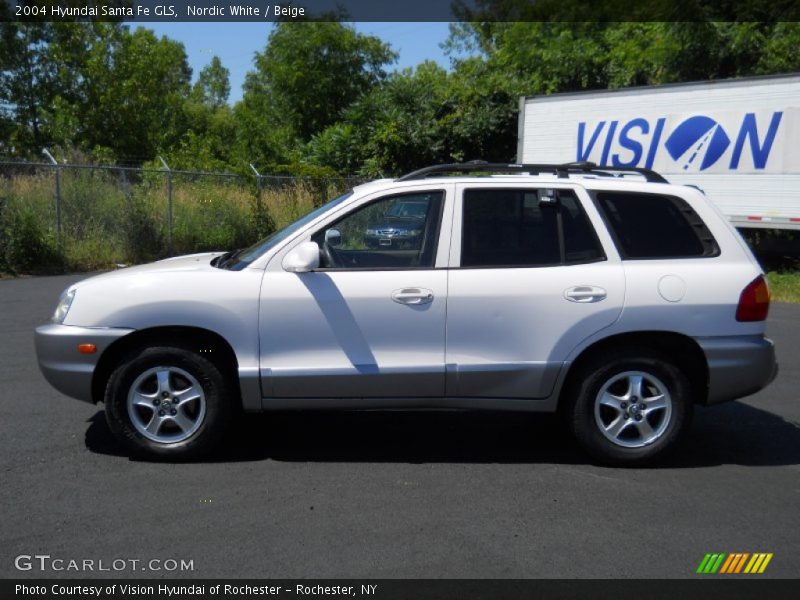 Nordic White / Beige 2004 Hyundai Santa Fe GLS