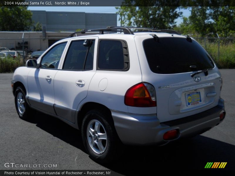 Nordic White / Beige 2004 Hyundai Santa Fe GLS