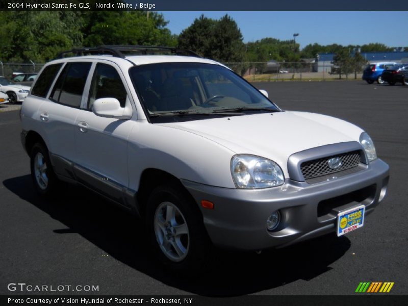 Nordic White / Beige 2004 Hyundai Santa Fe GLS