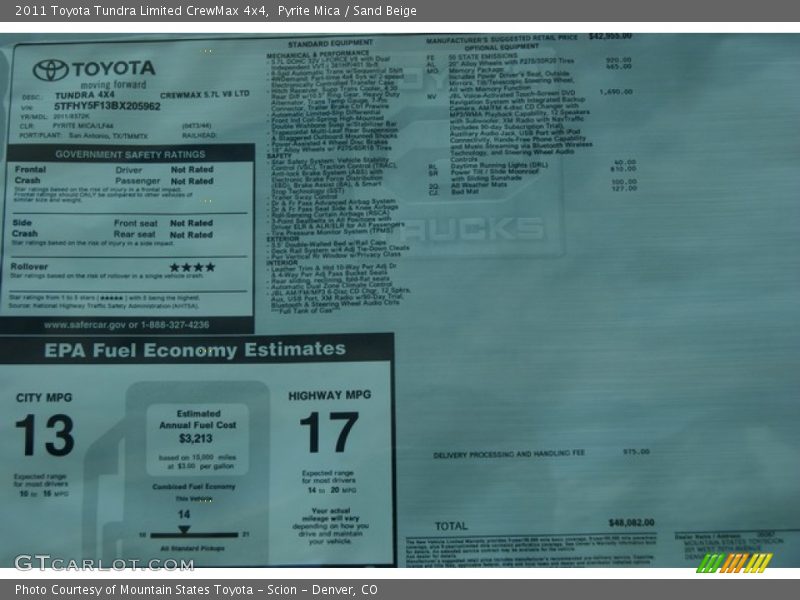 Pyrite Mica / Sand Beige 2011 Toyota Tundra Limited CrewMax 4x4