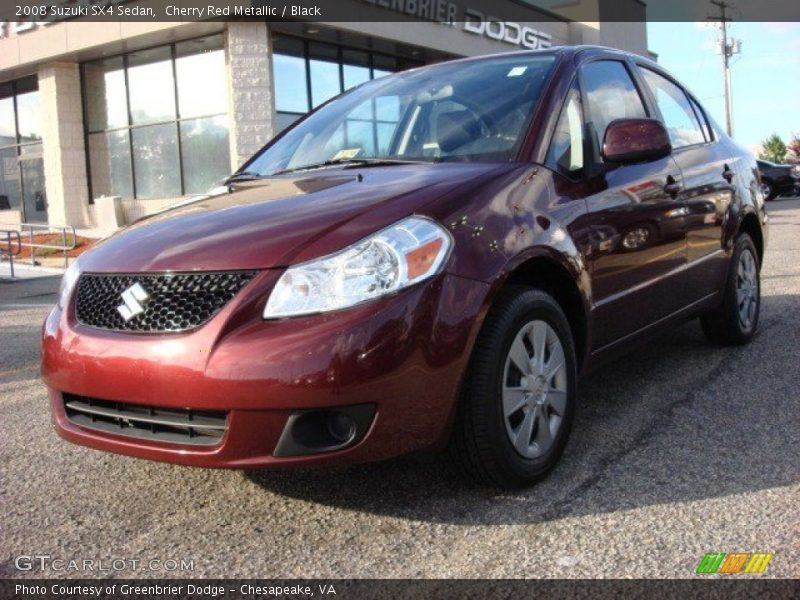 Cherry Red Metallic / Black 2008 Suzuki SX4 Sedan
