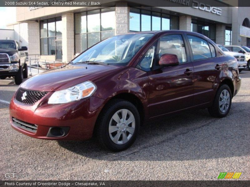 Cherry Red Metallic / Black 2008 Suzuki SX4 Sedan