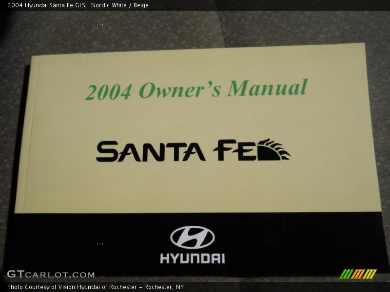 Nordic White / Beige 2004 Hyundai Santa Fe GLS