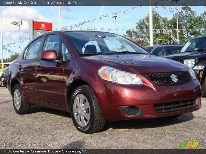 Cherry Red Metallic / Black 2008 Suzuki SX4 Sedan