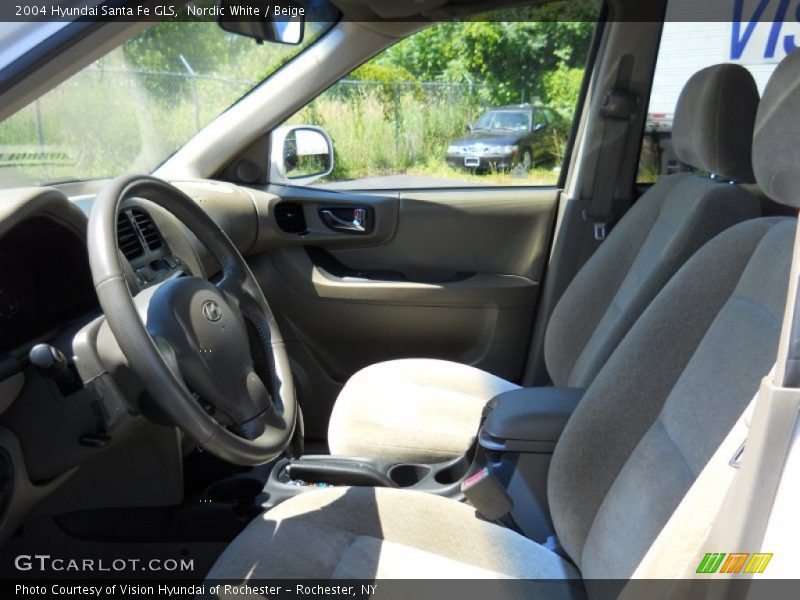 Nordic White / Beige 2004 Hyundai Santa Fe GLS