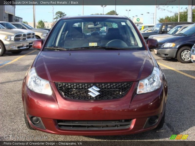 Cherry Red Metallic / Black 2008 Suzuki SX4 Sedan