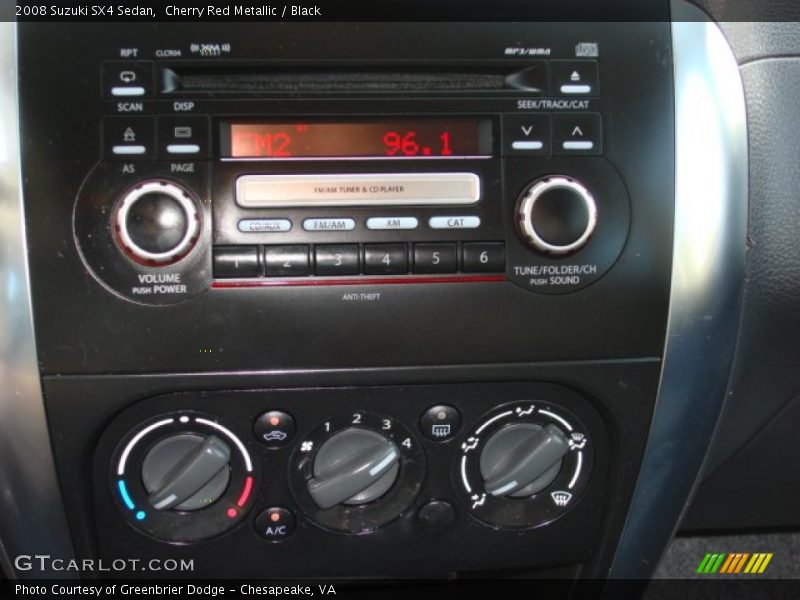 Cherry Red Metallic / Black 2008 Suzuki SX4 Sedan