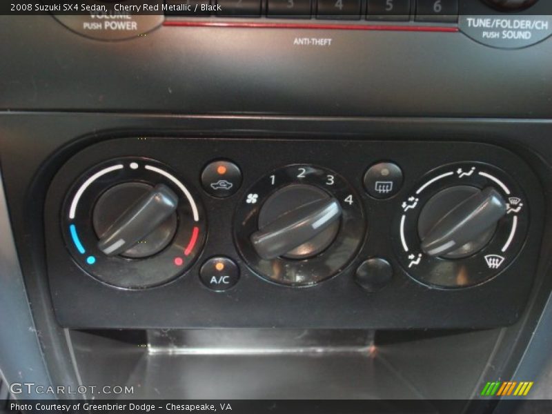 Cherry Red Metallic / Black 2008 Suzuki SX4 Sedan
