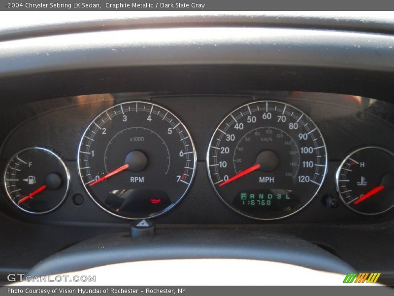 Graphite Metallic / Dark Slate Gray 2004 Chrysler Sebring LX Sedan