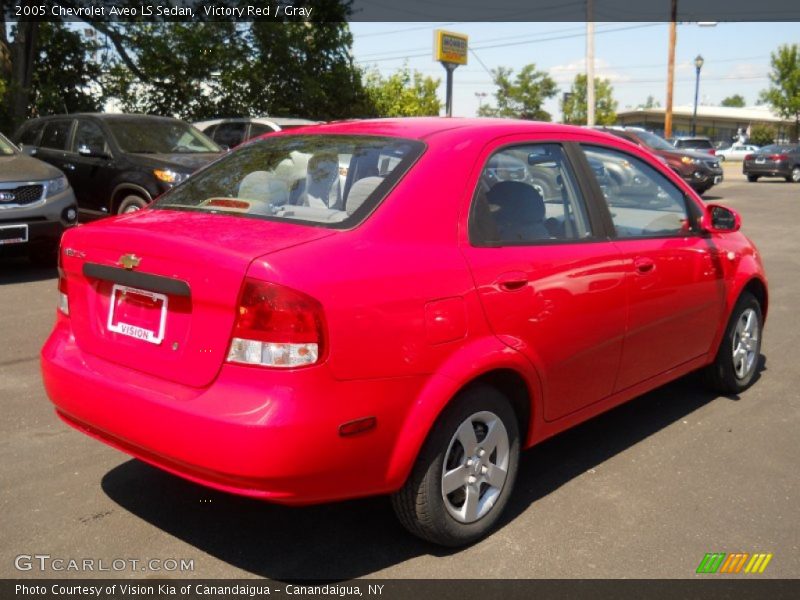 Victory Red / Gray 2005 Chevrolet Aveo LS Sedan
