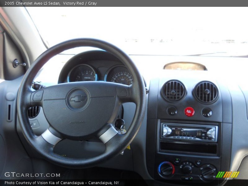 Victory Red / Gray 2005 Chevrolet Aveo LS Sedan