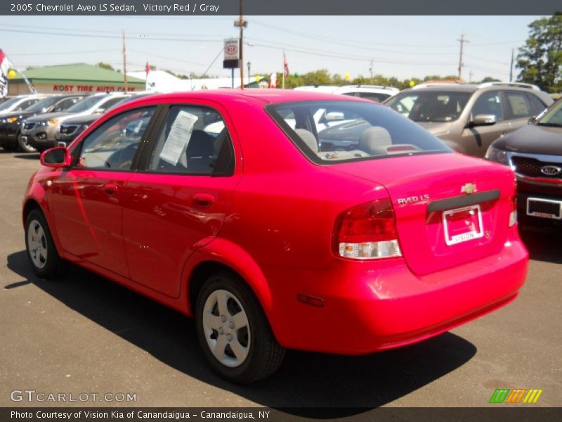 Victory Red / Gray 2005 Chevrolet Aveo LS Sedan