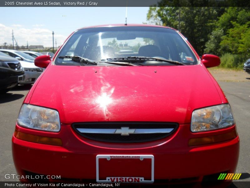 Victory Red / Gray 2005 Chevrolet Aveo LS Sedan