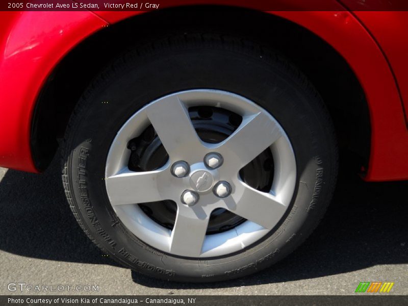 Victory Red / Gray 2005 Chevrolet Aveo LS Sedan
