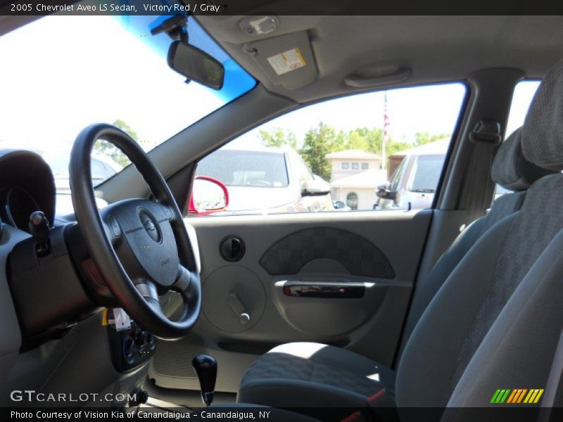 Victory Red / Gray 2005 Chevrolet Aveo LS Sedan