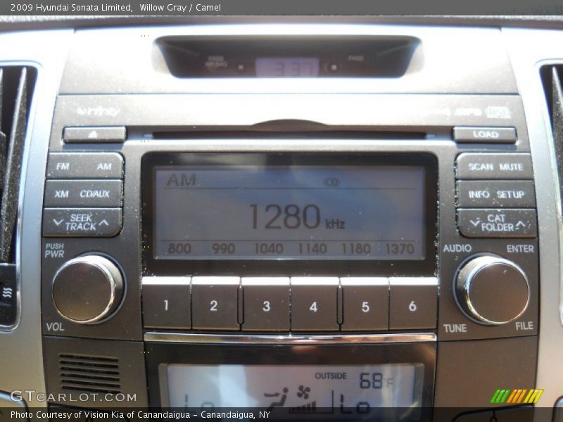 Willow Gray / Camel 2009 Hyundai Sonata Limited
