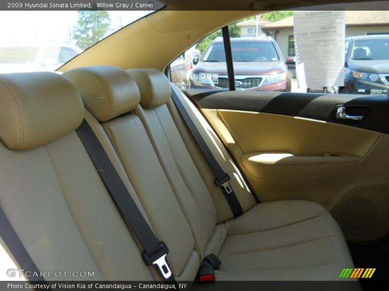 Willow Gray / Camel 2009 Hyundai Sonata Limited