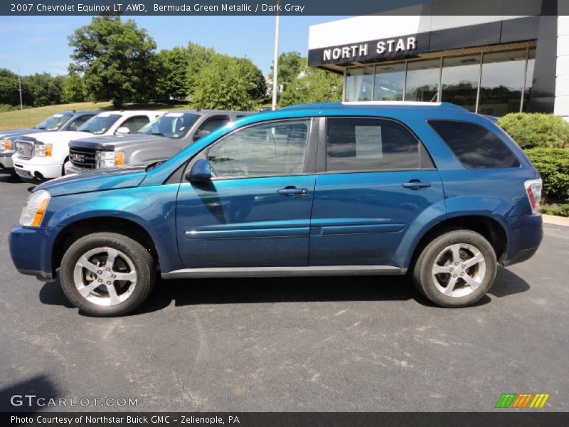 Bermuda Green Metallic / Dark Gray 2007 Chevrolet Equinox LT AWD