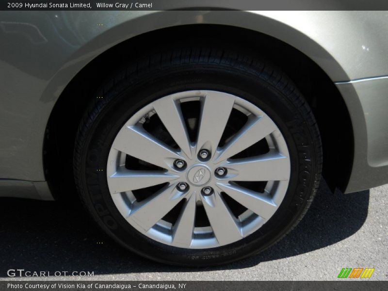 Willow Gray / Camel 2009 Hyundai Sonata Limited